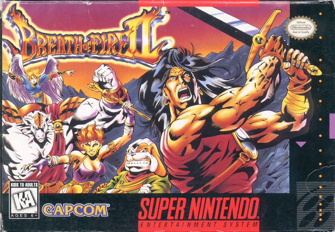 Breath of Fire II box art for Super Nintendo